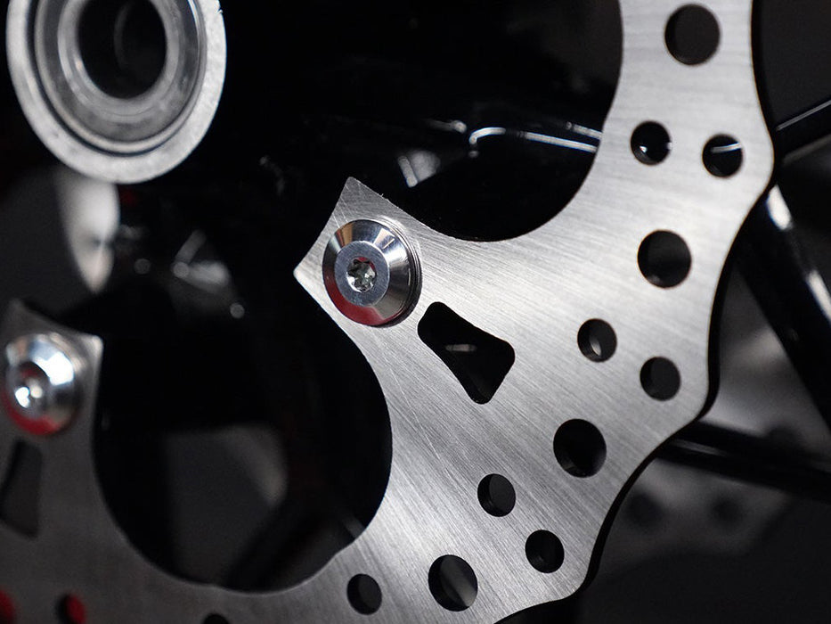 Forged Front Brake Rotor Bolts - Stainless. Fits Most Touring 2014-2024 with Spoke Mounted Disc