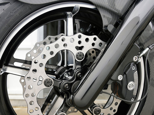 Titanium Holeshot Front Brake Rotor Bolts - Black. Fits Street Glide & Road Glide 2024up with Spoke Mounted Disc, Sportster S 2021up & Pan America 2021up with Cast Mag Wheel