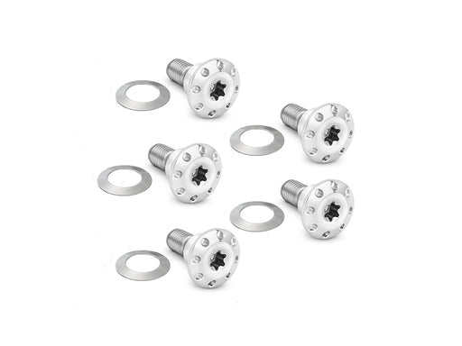 Titanium Front Disc Rotor Bolts - Polished. Fits Dyna 2006-2017 & V-Rod 2002-2017
