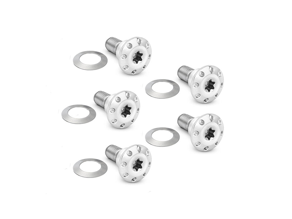 Titanium Front Disc Rotor Bolts - Polished. Fits Dyna 2006-2017 & V-Rod 2002-2017