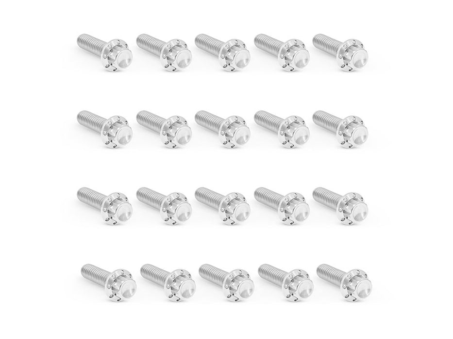 Titanium 12-Point Rocker Cover Bolt Kit - Polished. Fits Milwaukee-Eight 2017up