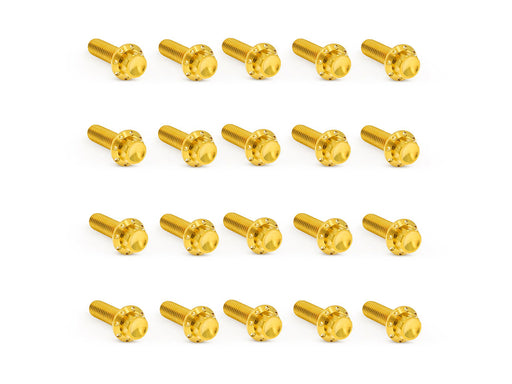 Titanium 12-Point Rocker Cover Bolt Kit - Gold. Fits Milwaukee-Eight 2017up