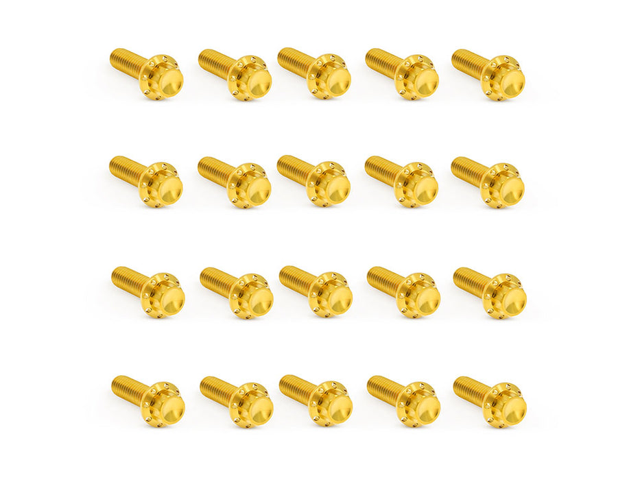 Titanium 12-Point Rocker Cover Bolt Kit - Gold. Fits Milwaukee-Eight 2017up