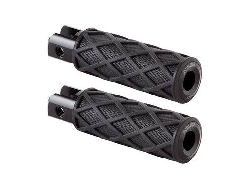 Diamond Footpegs - Black. Fits Softail 2018up Front Rider