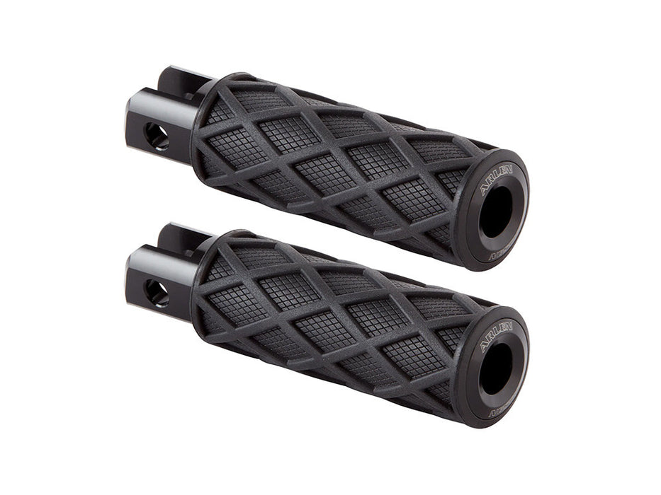Diamond Footpegs - Black. Fits Softail 2018up Front Rider