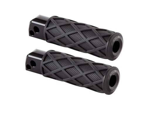 Diamond Footpegs - Black. Fits Softail 2018up Rear Passenger