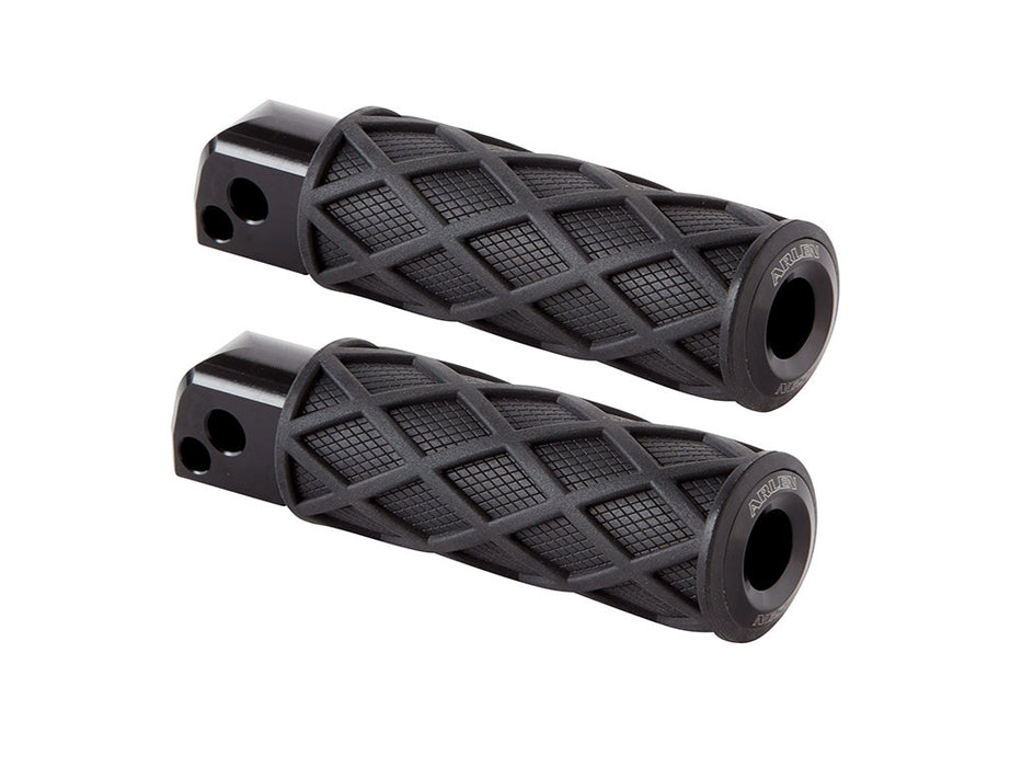 Diamond Footpegs - Black. Fits Softail 2018up Rear Passenger