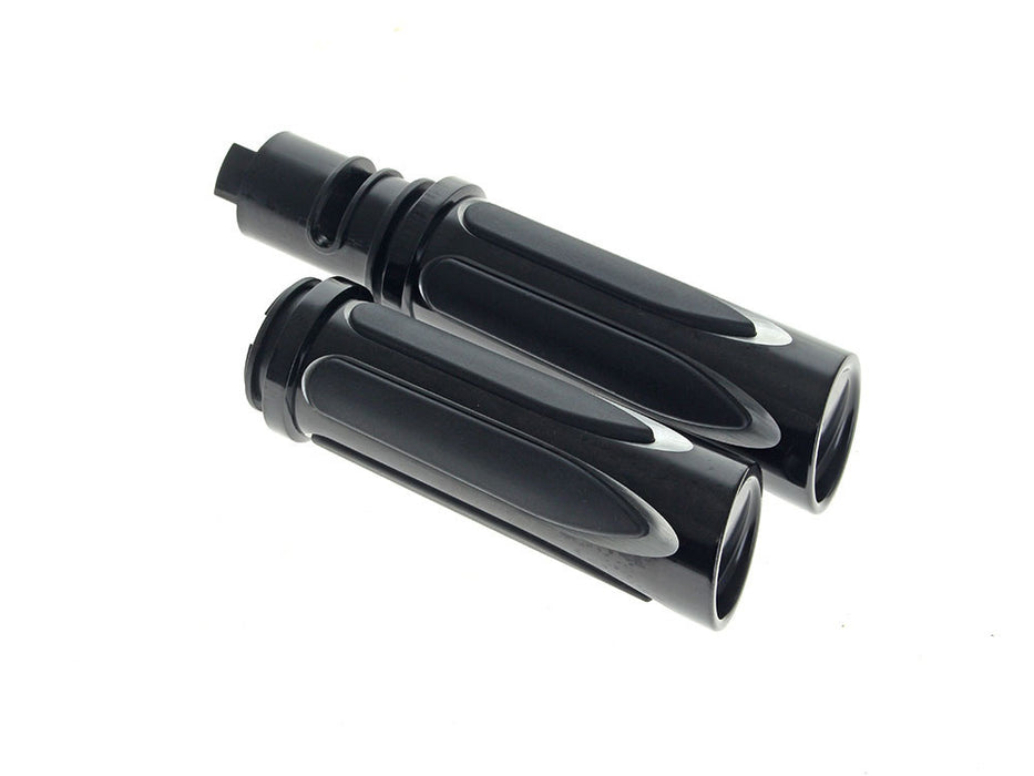 Deep Cut Comfort Handgrips - Blk. Fits CVO Touring 2023up, Street Glide & Road Glide 2024up, Touring 2025up & Softail 2025up