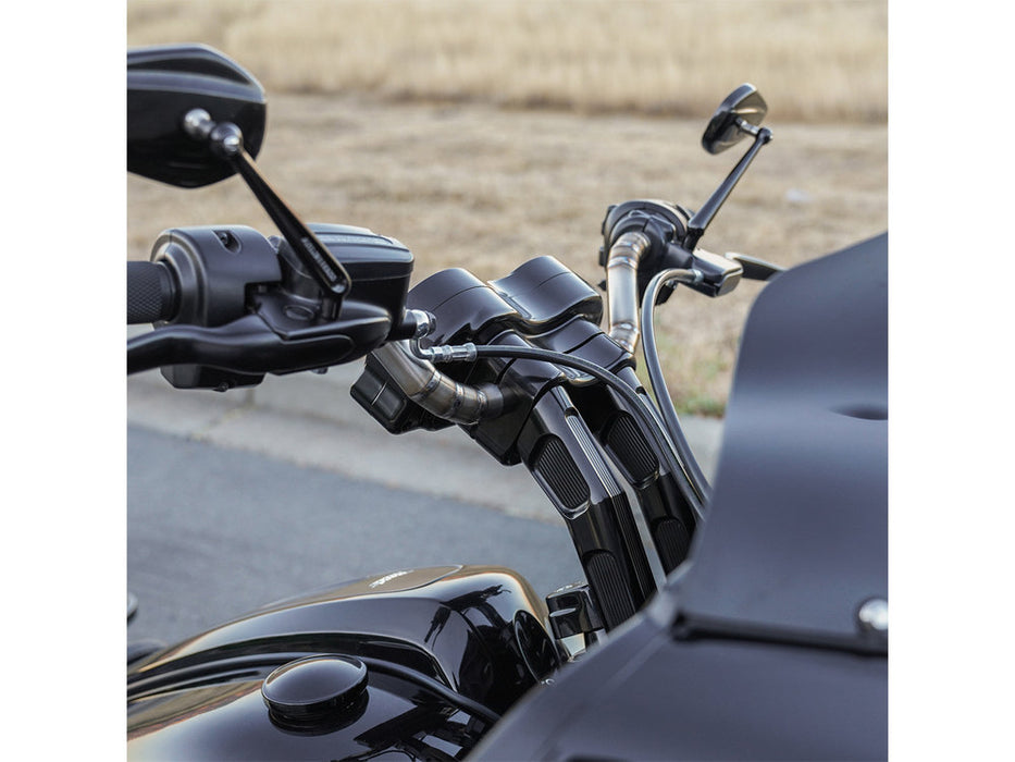 10in. Method Kickback Risers & Gauge Bezel- Black. Fits Road Glide 2015-2023