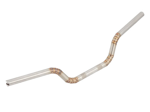 Welded Stainless MX Handlebar - Raw Stainless Steel. Fits CVO Touring 2023up, Street Glide & Road Glide 2024up, Touring 2025up & Softail 2025up