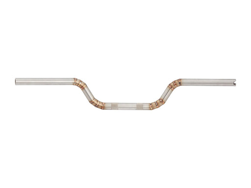Welded Stainless MX Handlebar - Raw Stainless Steel. Fits CVO Touring 2023up, Street Glide & Road Glide 2024up, Touring 2025up & Softail 2025up