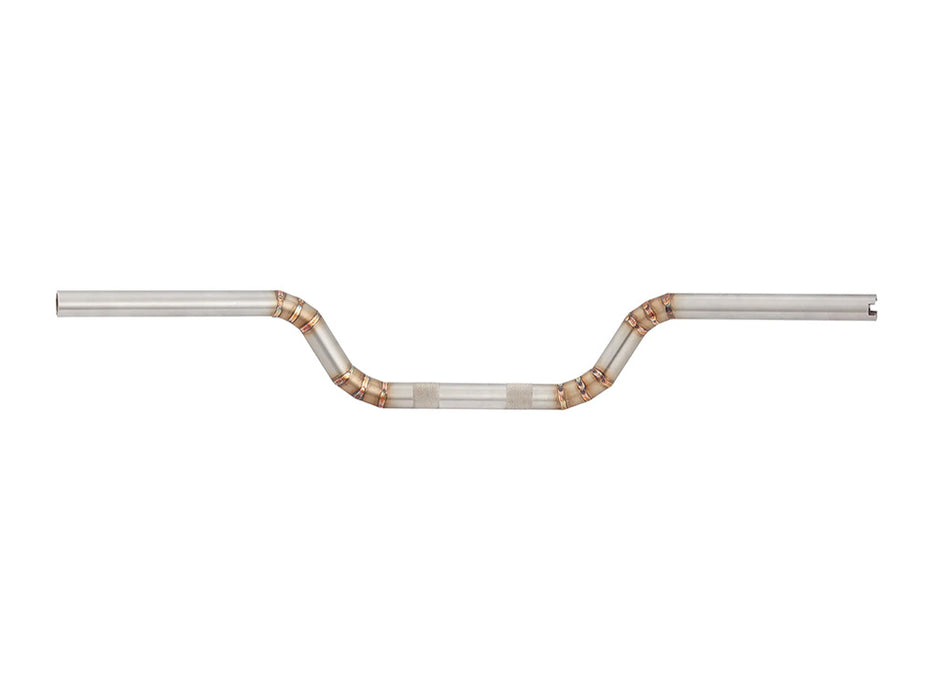 Welded Stainless MX Handlebar - Raw Stainless Steel. Fits CVO Touring 2023up, Street Glide & Road Glide 2024up, Touring 2025up & Softail 2025up