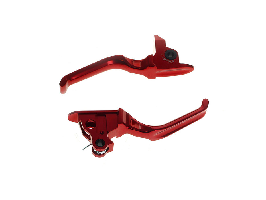 Method Levers - Red. Fits Touring Most 2021-2024 with Cable Clutch