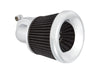 Velocity 90° Air Cleaner Kit - Chrome. Fits Softail 2000-2015, Dyna 1999-2017, Touring 1999-2007 with CV Carb or Cable Operated Delphi EFI