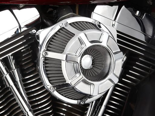 Beveled Air Cleaner Kit - Chrome. Fits CVO Touring 2023up, Street Glide & Road Glide 2024up, Touring 2025up & Softail 2025up