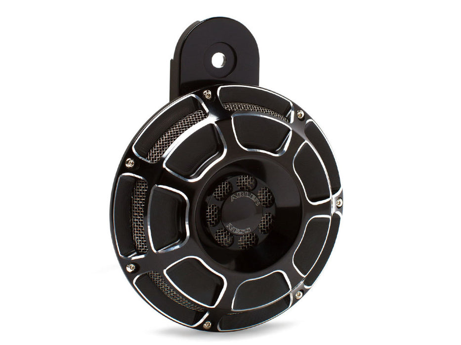 Loud 110db, Beveled Horn - Black. Fits Big Twin 1991up.