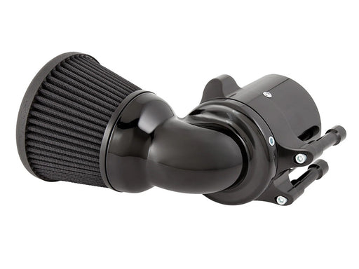90 Degree Velocity Air Cleaner Kit - Black. Fits Indian Touring & Cruiser 2014up with 111ci or 116ci Thunderstroke Engines.