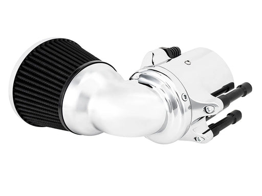 90 Degree Velocity Air Cleaner Kit - Chrome. Fits Indian Touring & Cruiser 2014up with 111ci or 116ci Thunderstroke Engines.