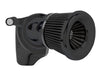 Velocity 65 Degree Air Cleaner Kit - Black. Fits Big Twins 1993-2017 with CV Carb or Cable Operated Delphi EFI.