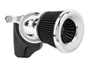 Velocity 65 Degree Air Cleaner Kit - Chrome. Fits Big Twins 1993-2017 with CV Carb or Cable Operated Delphi EFI.