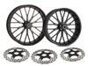 19in. x 3.25in. & 18in. x 5.5in. Y-Spoke Complete Wheel Set - Black. Fits Low Rider S 2020up & Low Rider ST 2022up