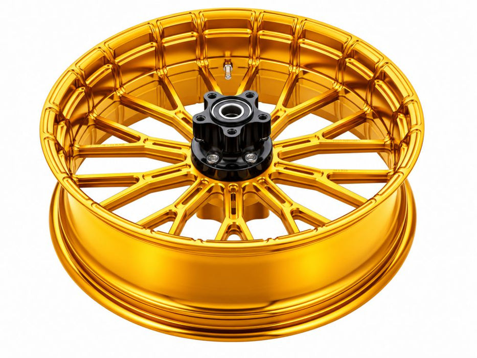 19in. x 3.25in. & 18in. x 5.5in. Y-Spoke Complete Wheel Set - Gold. Fits Low Rider S 2020up & Low Rider ST 2022up