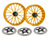 19in. x 3.25in. & 18in. x 5.5in. Y-Spoke Complete Wheel Set - Gold. Fits Low Rider S 2020up & Low Rider ST 2022up