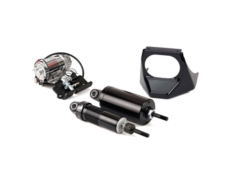 Rear Air Shock Absorbers - Black. Fits Softail 2001-2017.