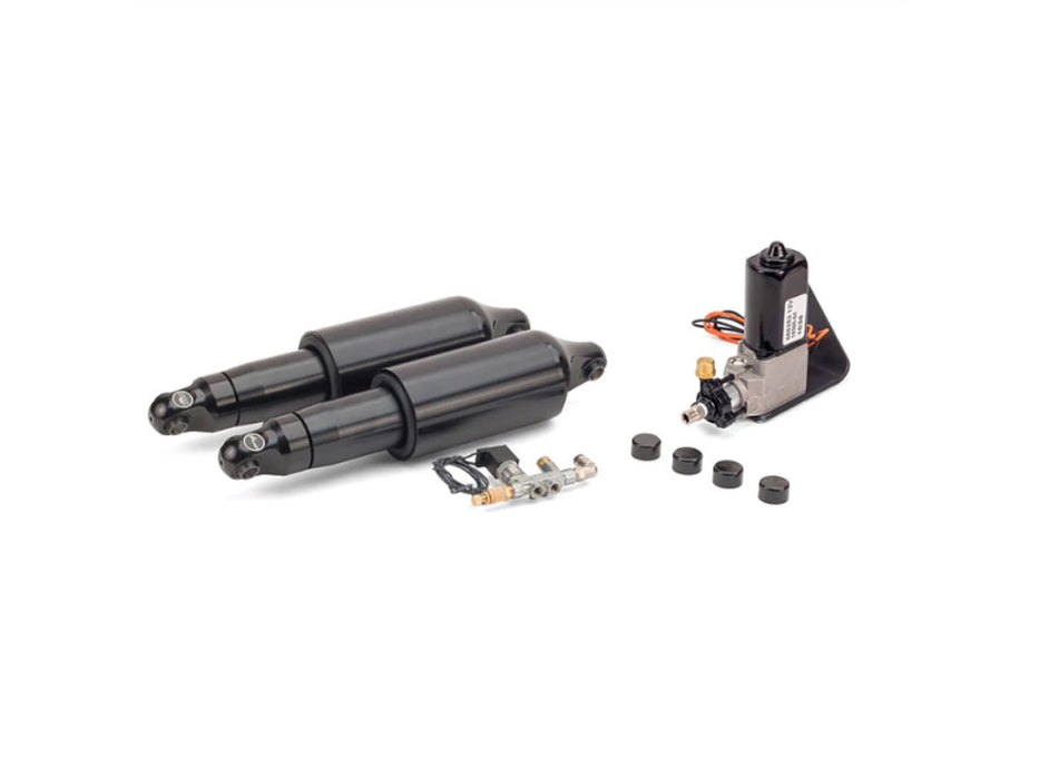 Rear Air Shock Absorbers - Black. Fits Dyna 1991-2007.