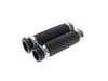 Diamond Contour Handgrips - Chrome. Fits Big Twin 2008-2024 with Throttle-by-Wire