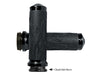Flame Handgrips - Black. Fits Big Twin 2008-2024 with Throttle-by-Wire