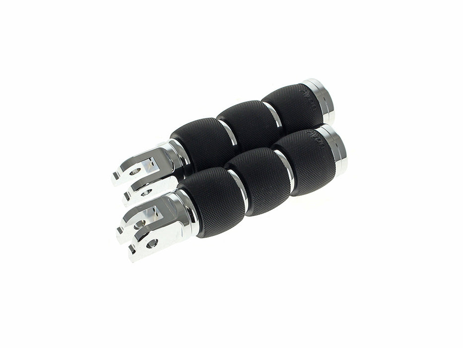 Air Cushion Footpegs - Chrome. Fits Softail 2018up Front Rider