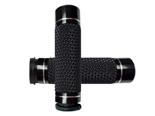 K25 Handgrips - Black. Fits Big Twin 2008-2024 with Throttle-by-Wire