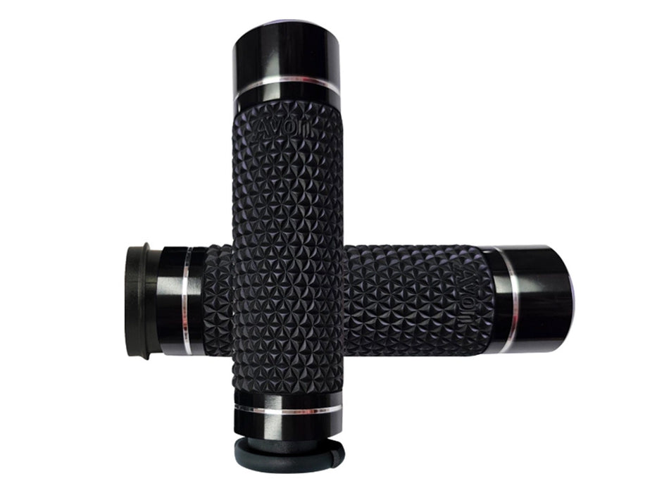 K25 Handgrips - Black. Fits Big Twin 2008-2024 with Throttle-by-Wire