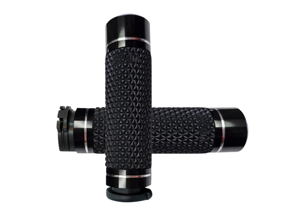 K25 Handgrips - Black. Fits H-D with Throttle Cable