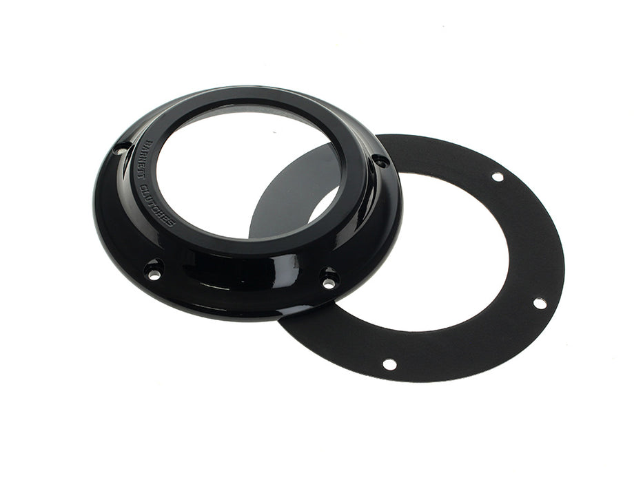 Scorpion Series Clear Derby Cover - Black. Fits Touring 2016up