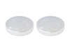 Early Style Fat Bob Fuel Caps - Chrome. Fits Big Twin 1936-1973 & Sportster 1958-1973.
