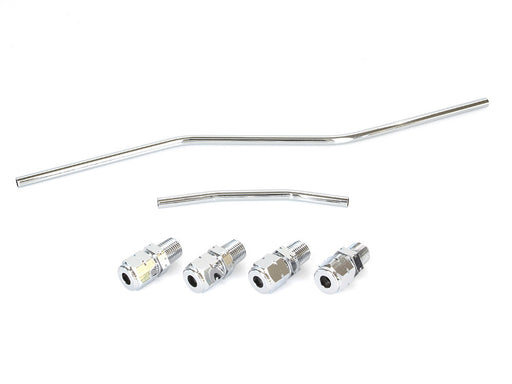 Rocker Oil Line Kit - Chrome. Fits Big Twin 1966-1984.
