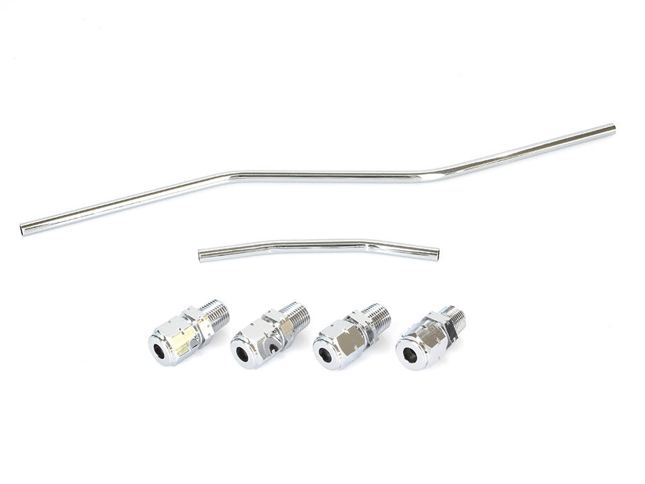 Rocker Oil Line Kit - Chrome. Fits Big Twin 1966-1984.