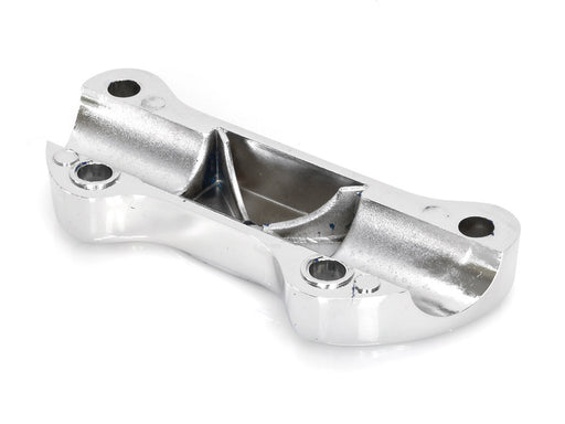 Eagle Spirit Logo Handlebar Top Clamp - Chrome & Gold. Fits HD Big Twin 1974up & Sportster 1974-2021.