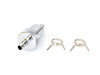 Short Inline Fuel Filter with 5/16in. Hose Fitting - Chrome.