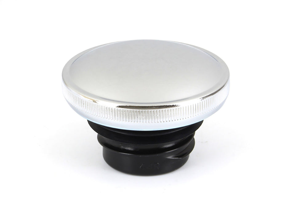 Right Hand Vented Screw-In Fuel Cap - Chrome. Fits H-D 1982-1995.