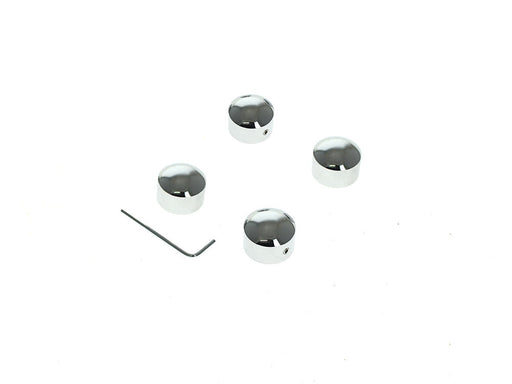 Smooth Head Bolt Covers - Chrome. Fits Big Twin 1985-2017 & Sportster 1986-2021.