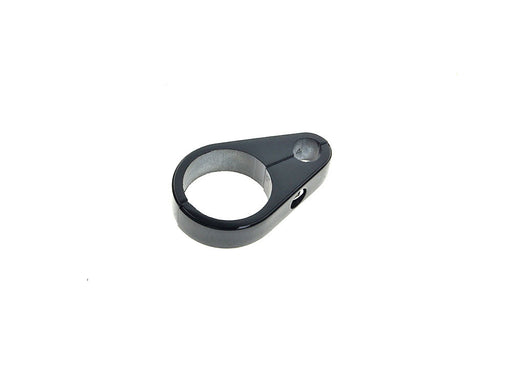 1-1/4in. Cable Clamp with 1 x 10mm Clutch Cable or Brake Line Hole - Black