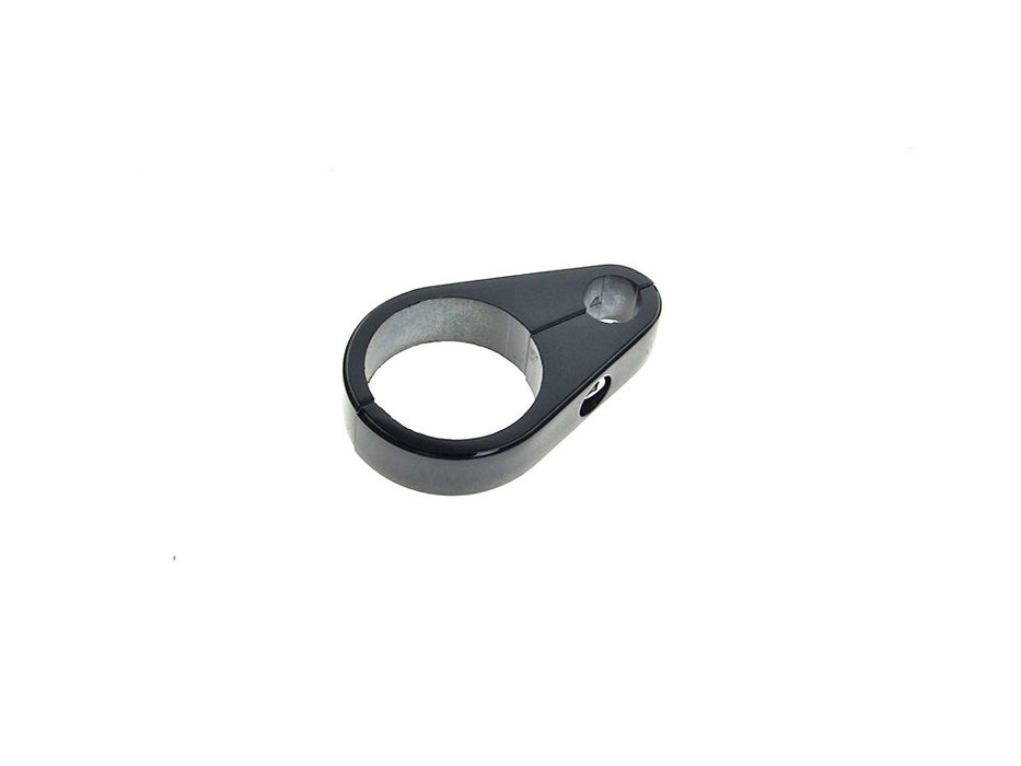 1-1/4in. Cable Clamp with 1 x 10mm Clutch Cable or Brake Line Hole - Black