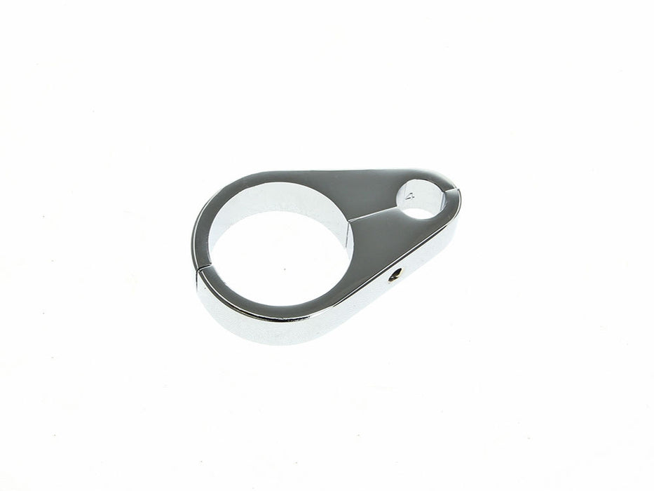 1-1/4in. Cable Clamp with 1 x 10mm Clutch Cable or Brake Line Hole - Chrome