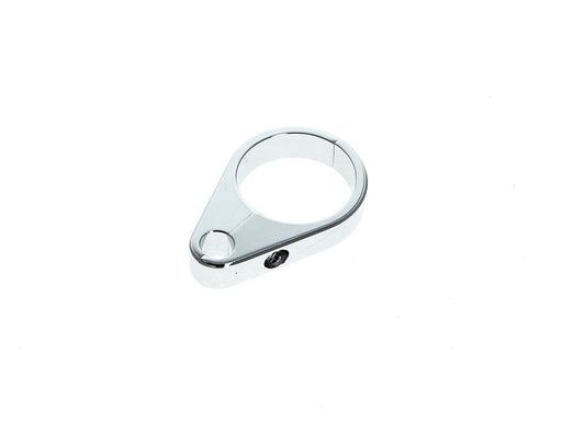 1-1/2in. Cable Clamp with 1 x 10mm Clutch Cable or Brake Line Hole - Chrome