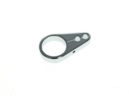 1-1/4in. Cable Clamp with Dual Throttle & Idle Cable Holes - Chrome