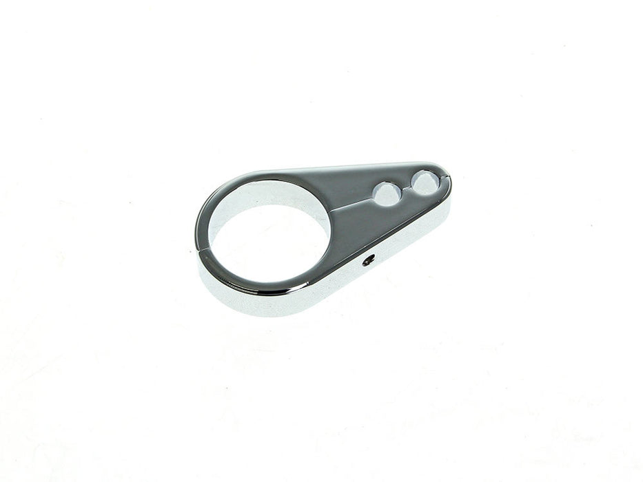 1-1/4in. Cable Clamp with Dual Throttle & Idle Cable Holes - Chrome