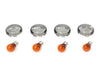 Smoked Turn Signal Lens Kit. Fits most Big Twin & Sportster 2002up.